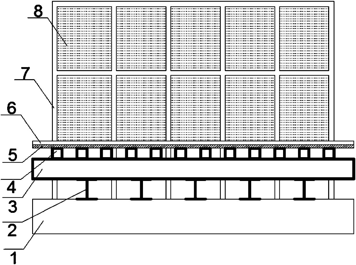 Steel platform and construction method thereof