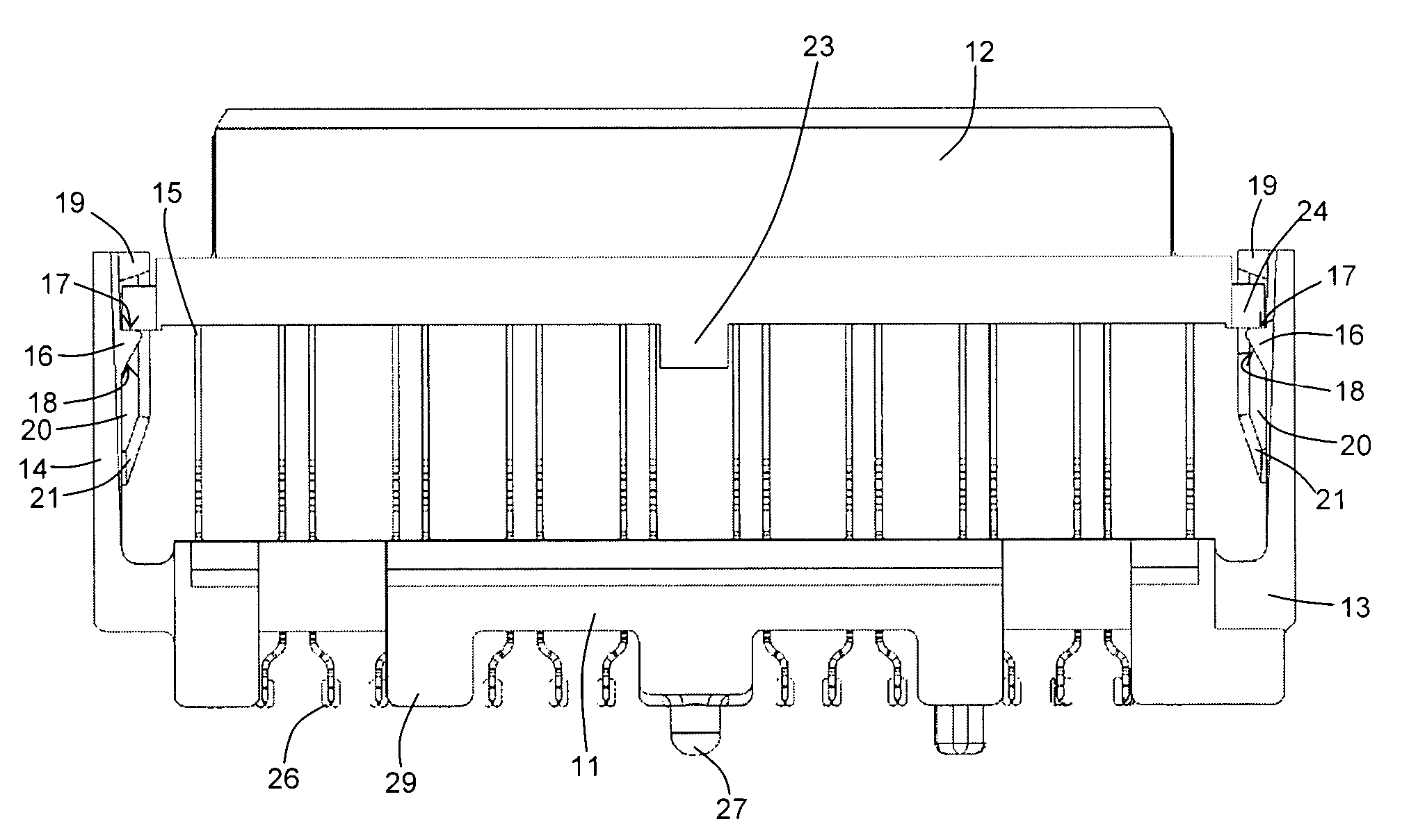 Elevated height electrical connector