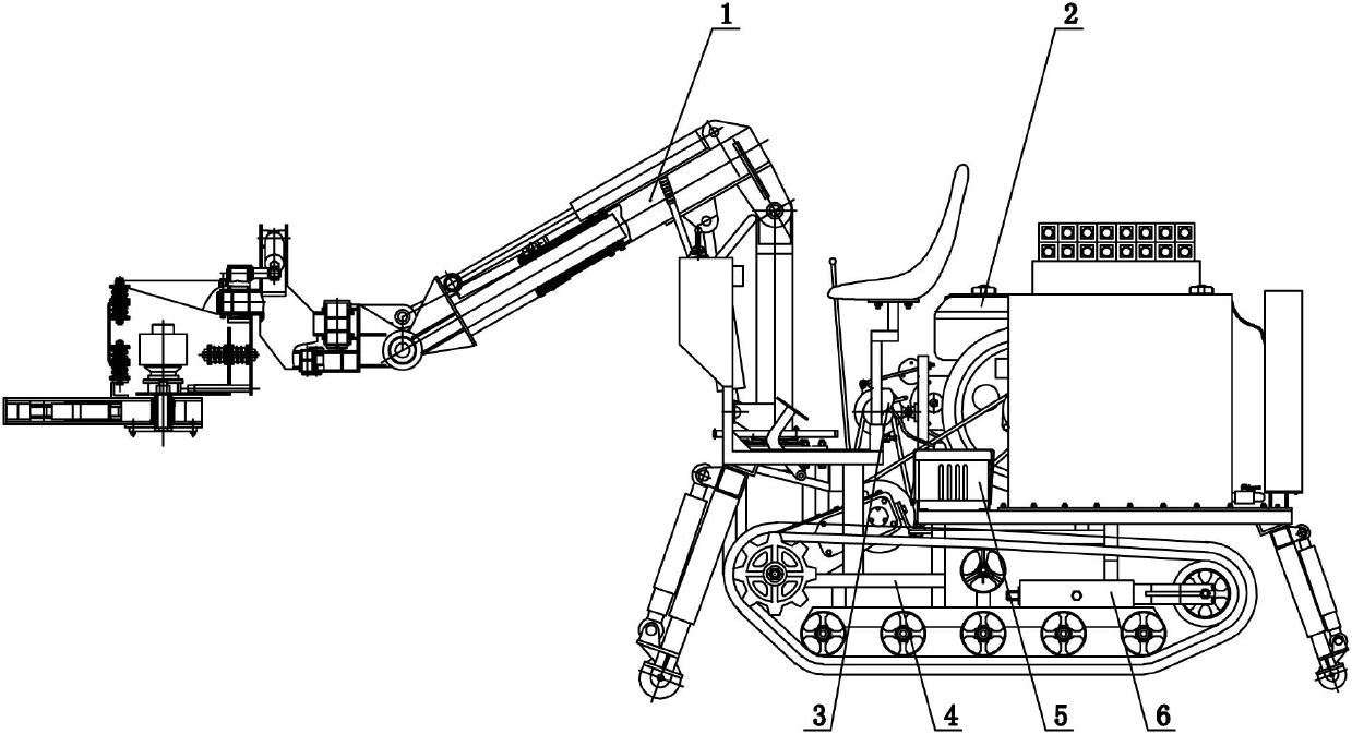 Self-propelling camellia oleifera fruit-picking machine