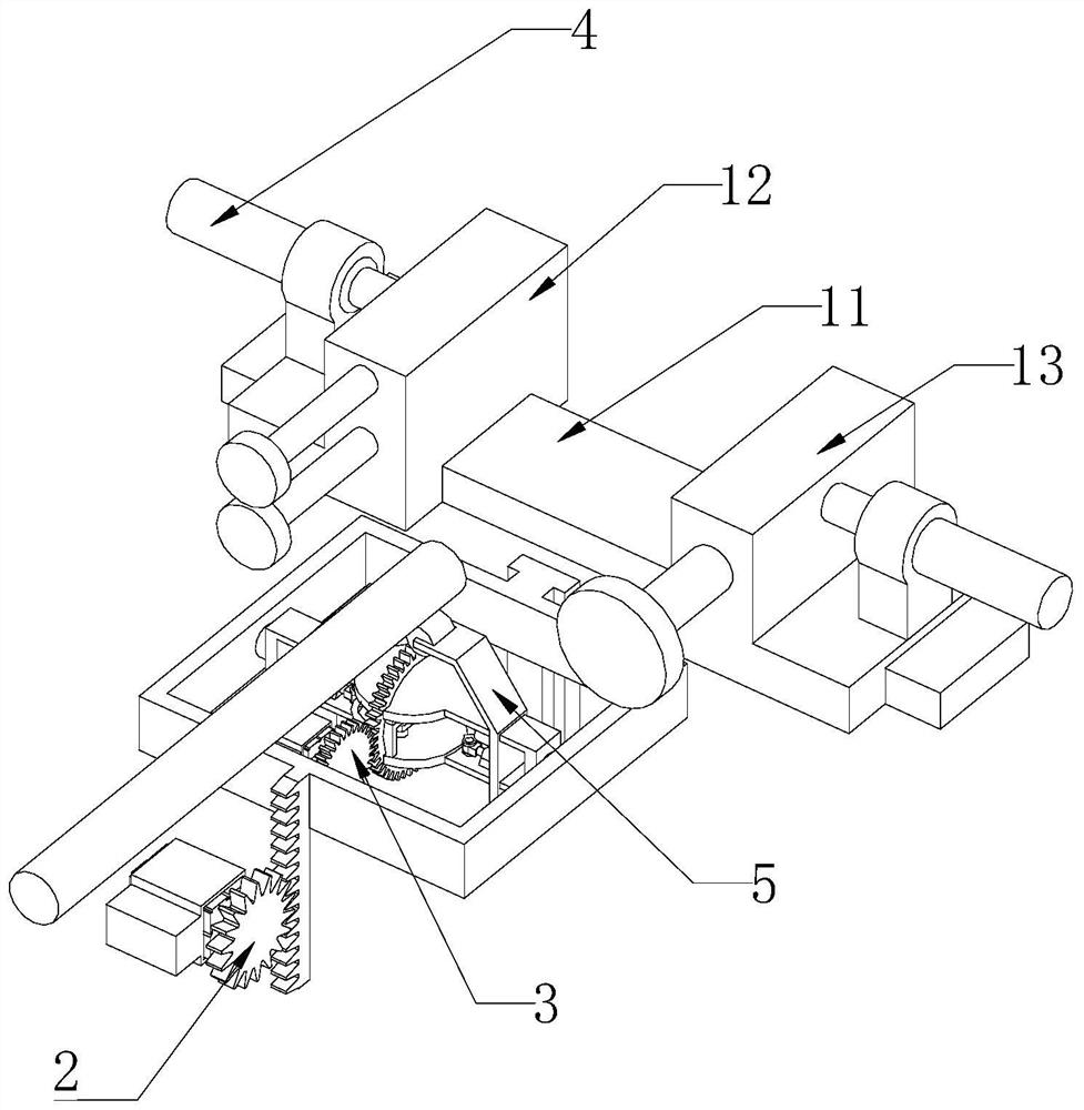 Tool setting device of numerical control hobbing veneer shearing machine