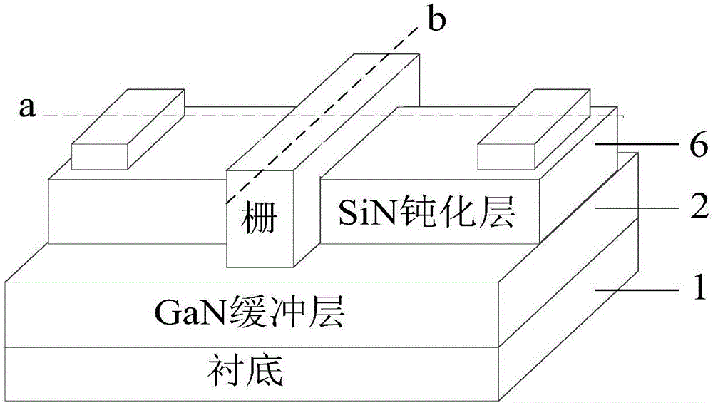 GaN-based nanometer channel transistor with high electron mobility and manufacture method