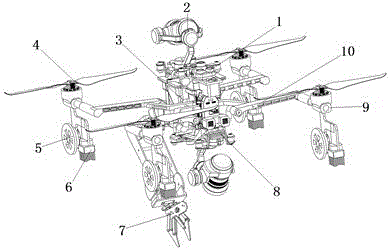 Special robot for inspecting and deicing high-voltage line