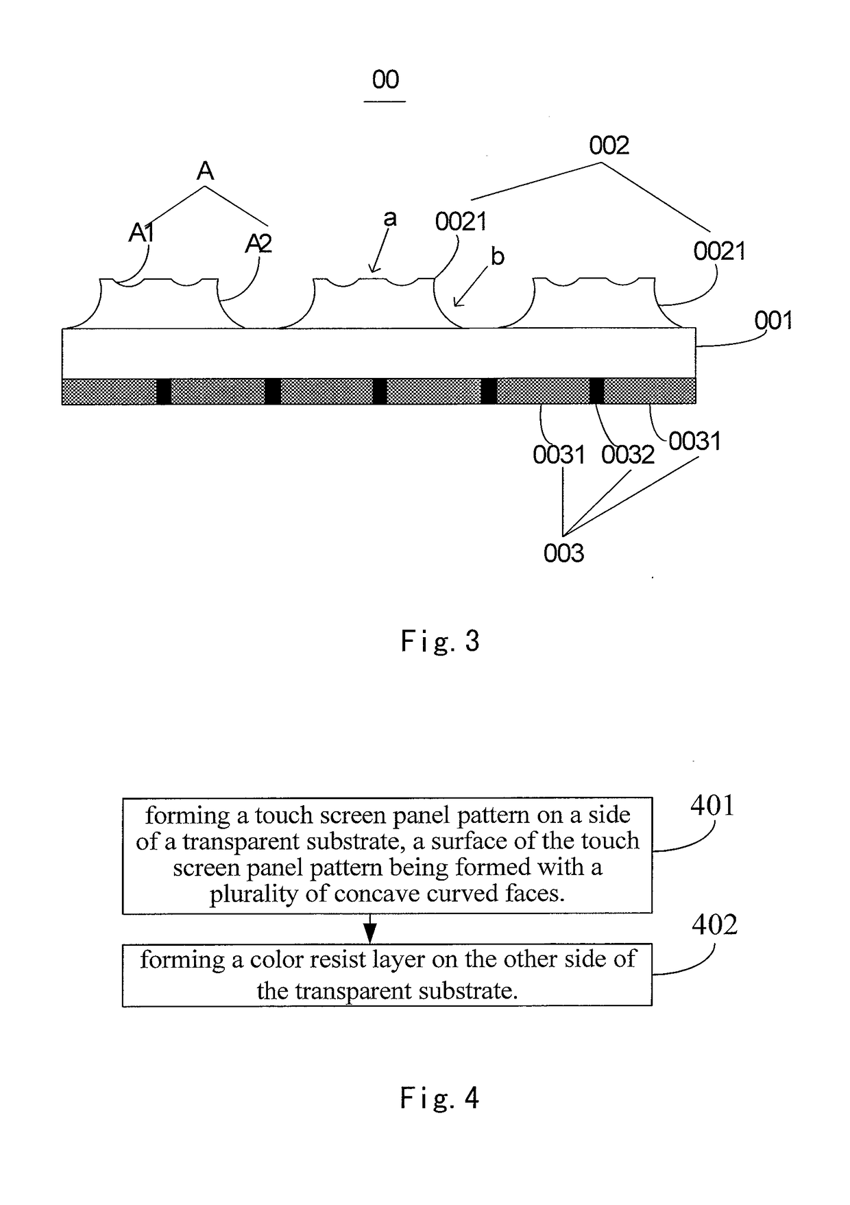 Color filter substrate, method of manufacturing the same, touch screen and display device