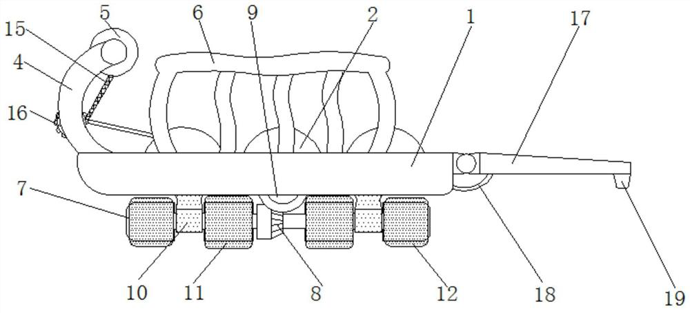 A lateral movement parking assist device for a front wheel drive vehicle