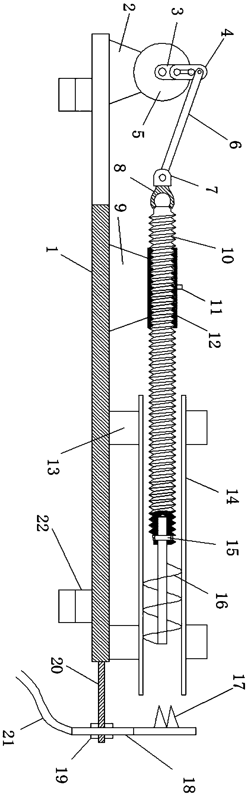 Polishing and grinding device for inner wall of glass pipeline