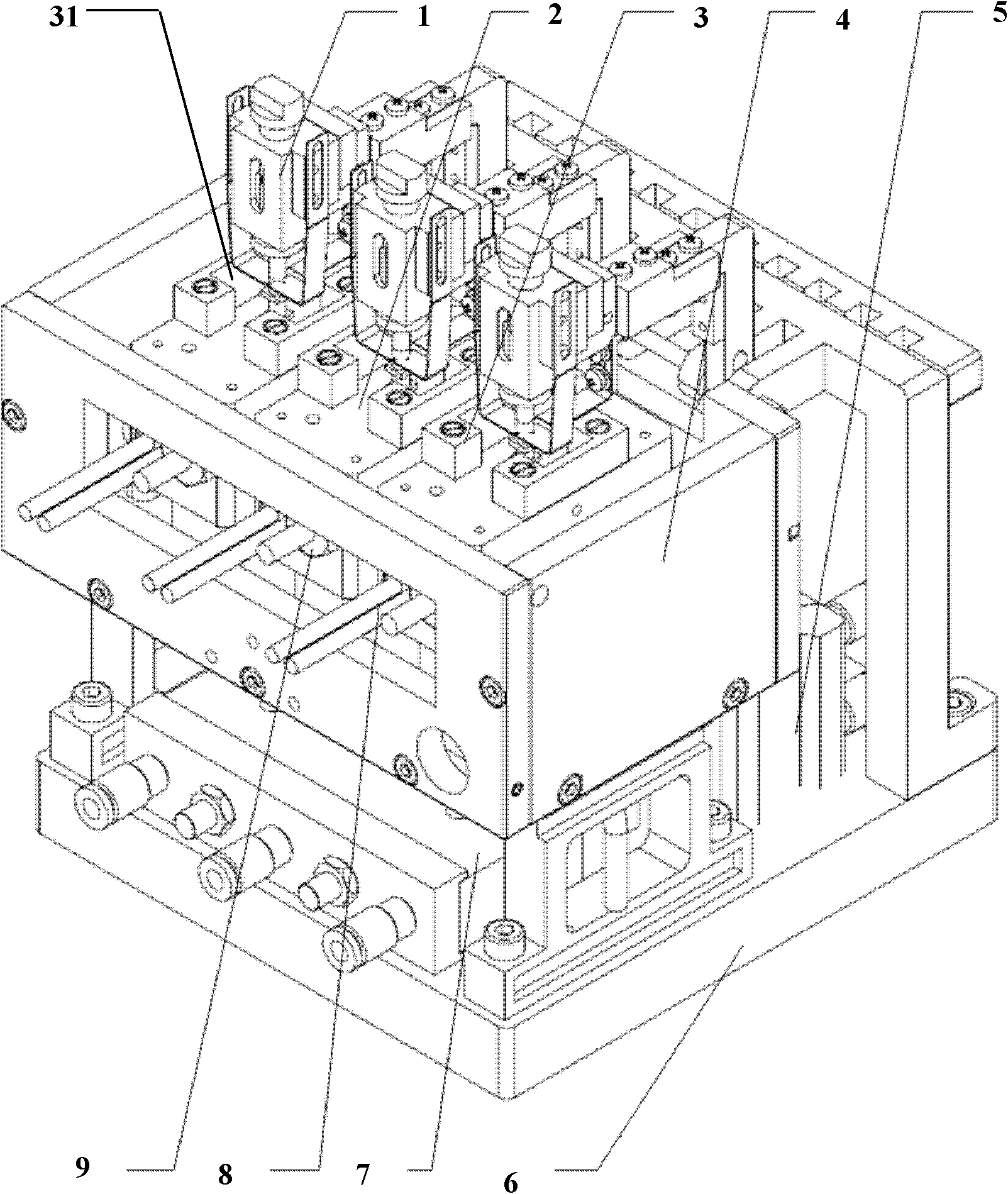 Heating imposing electric device of long glass column anodic bonding