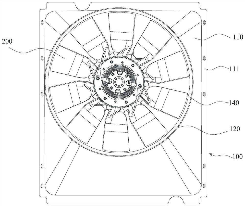 Heavy truck, engine and fan guard