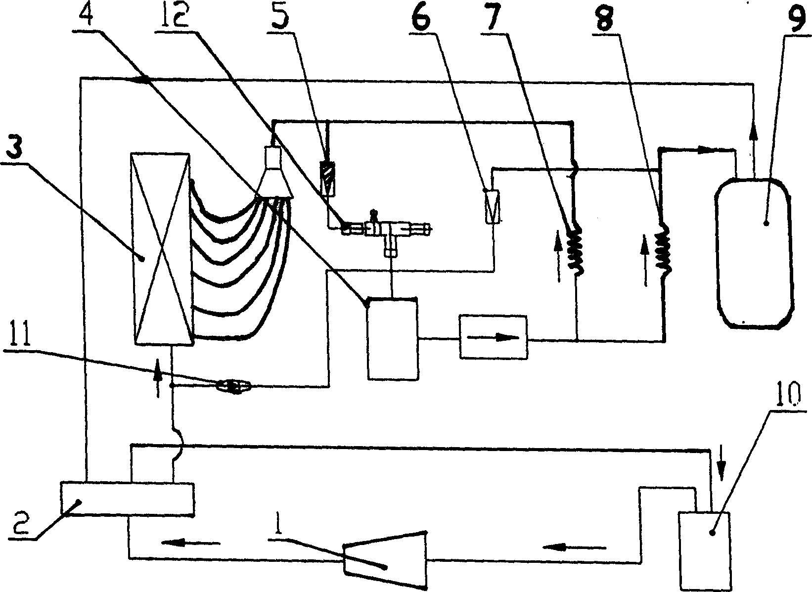 Defroasting method of air cooling heat pump system and its defroasting device