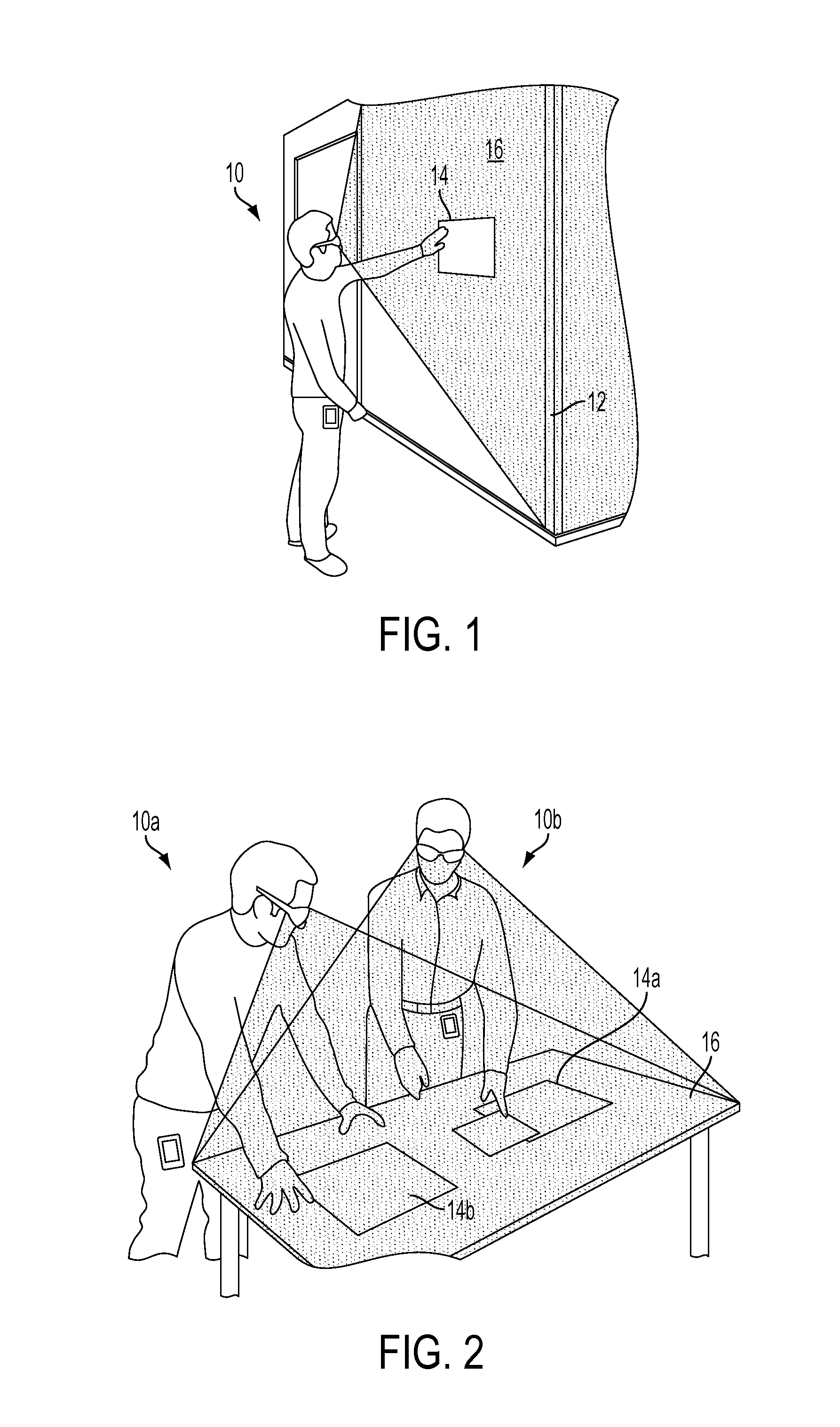 System for the rendering of shared digital interfaces relative to each user's point of view