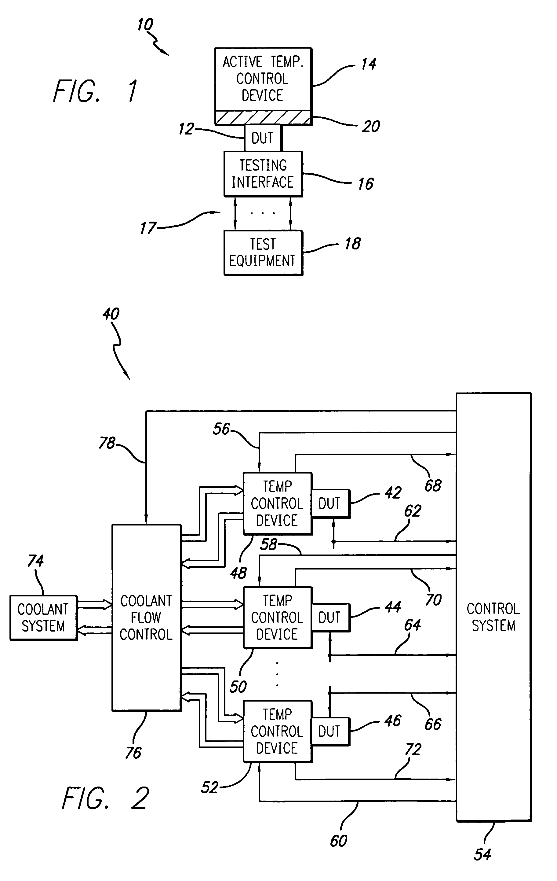 Active thermal control system with miniature liquid-cooled temperature control device for electronic device testing