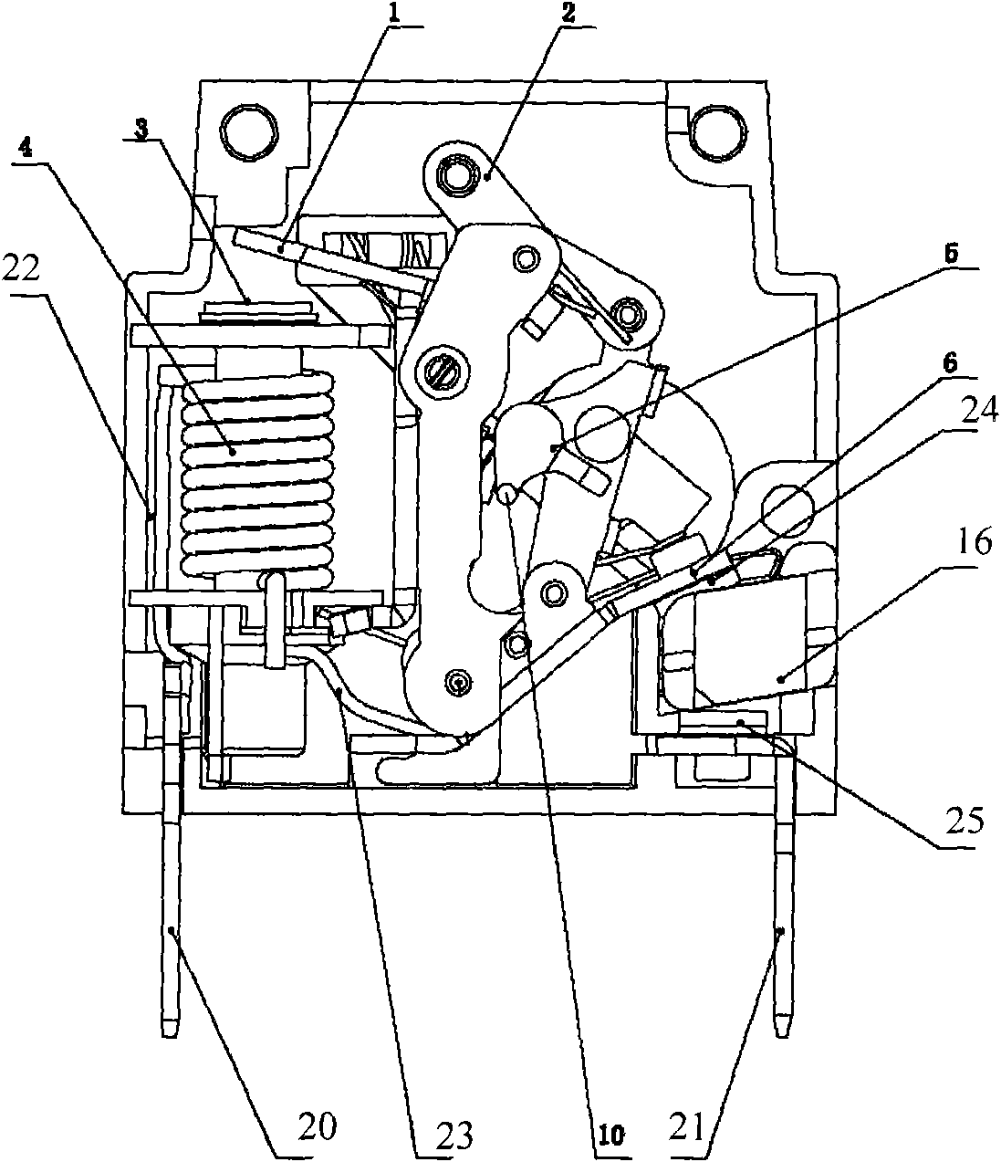 DC circuit breaker for improving arc blowout effect