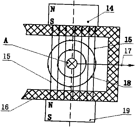 DC circuit breaker for improving arc blowout effect