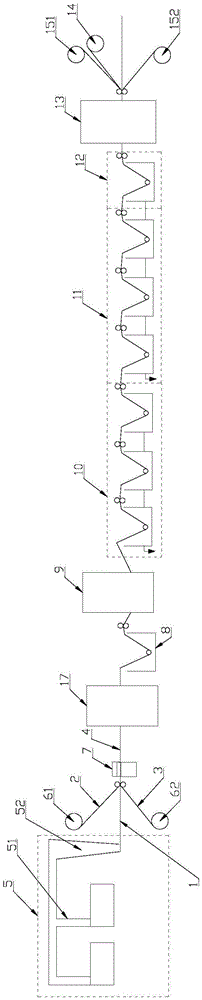 Cotton fiber continuous dyeing and bleaching method and equipment