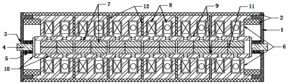 A split stator moving iron core permanent magnet linear oscillating motor