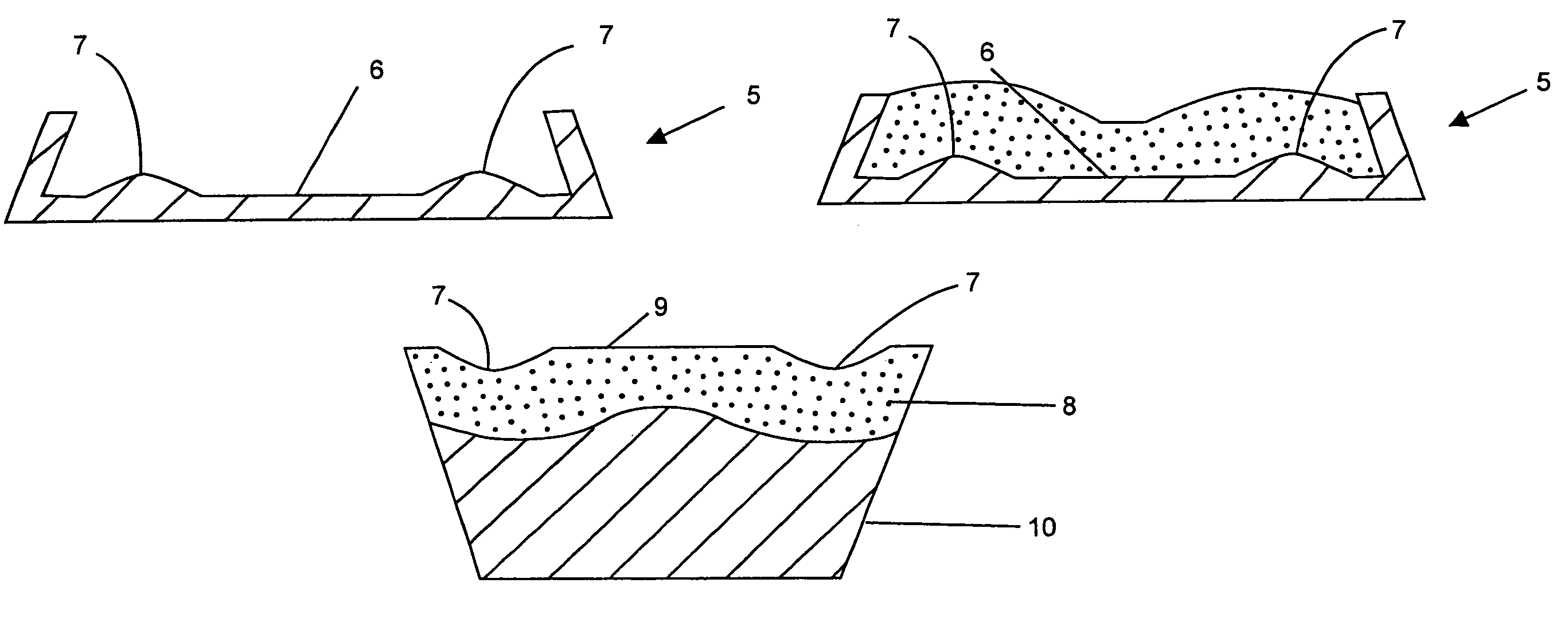 Casting method for producing surface acoustic wave devices