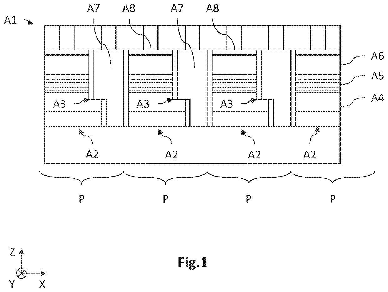 Optoelectronic device comprising a matrix of three-dimensional diodes