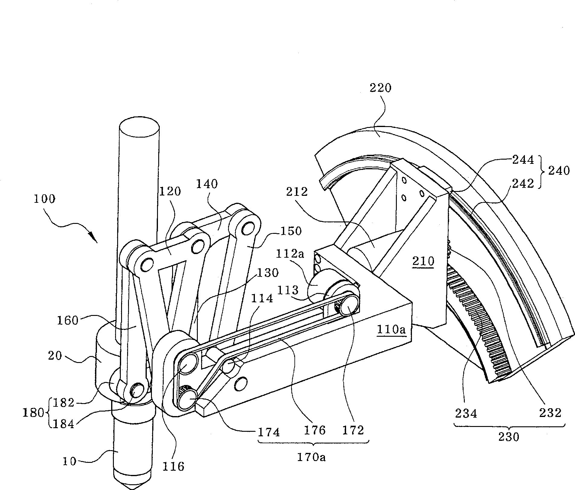 Angle regulation device of torch head