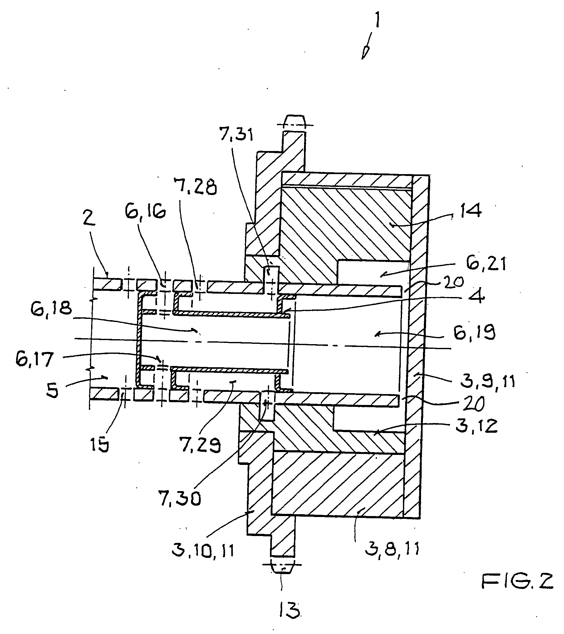 Camshaft adjuster for an internal combustion engine having hydraulic medium guides