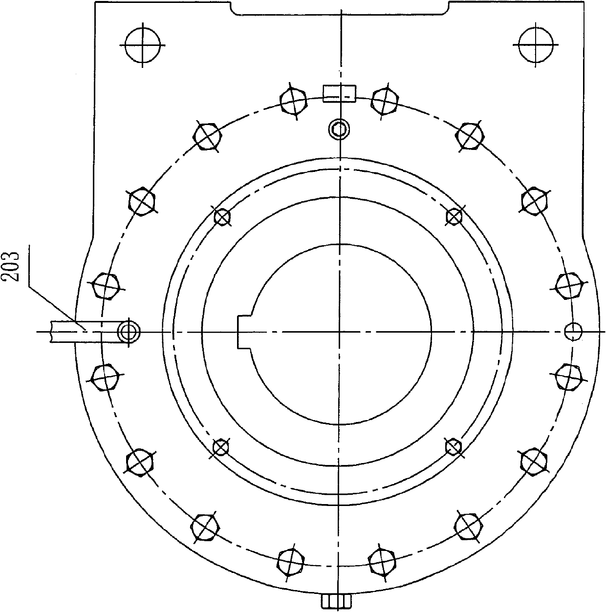 Fork type controlled non-contact wedge backstop