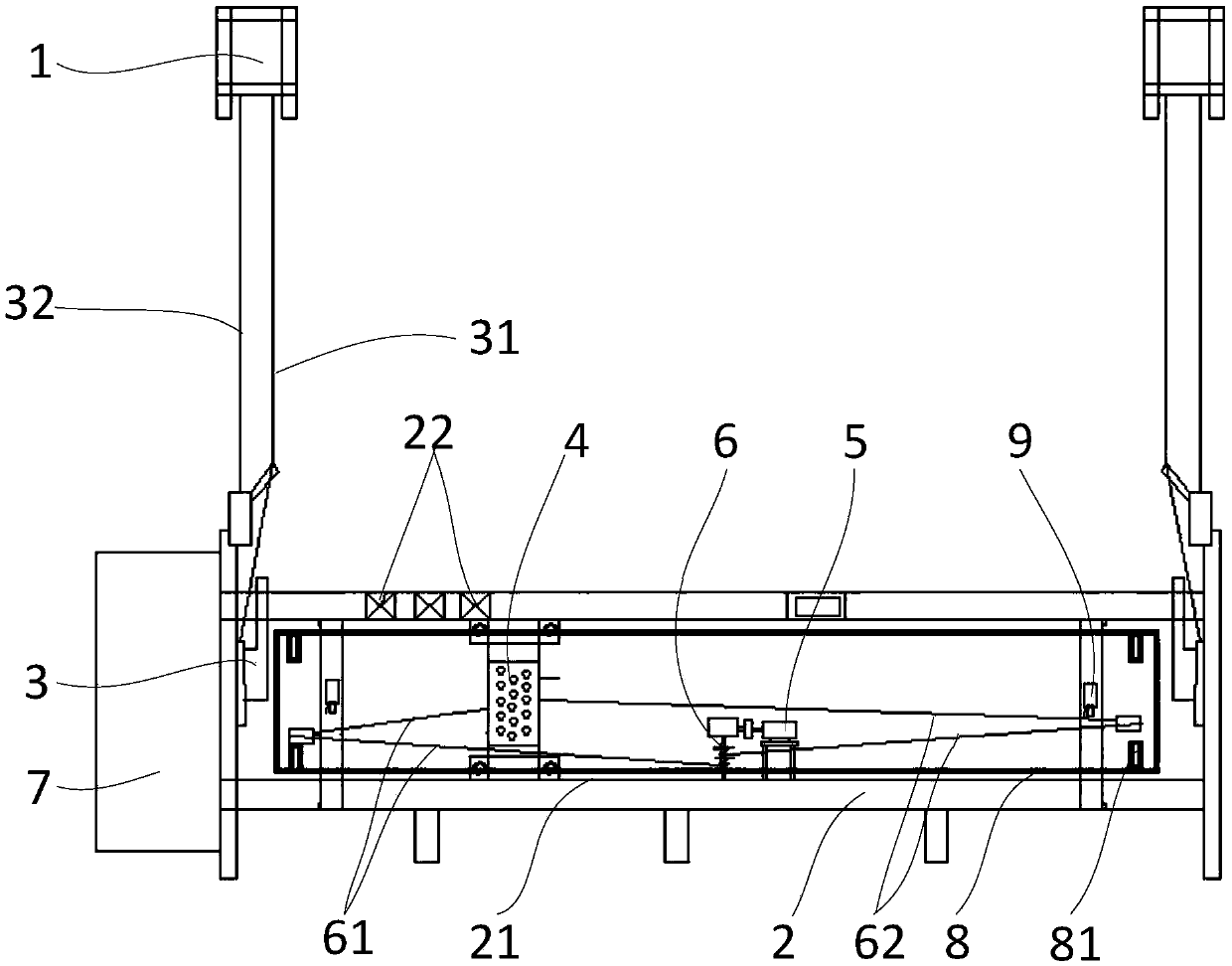 Vertical surface automatic concrete scabbler