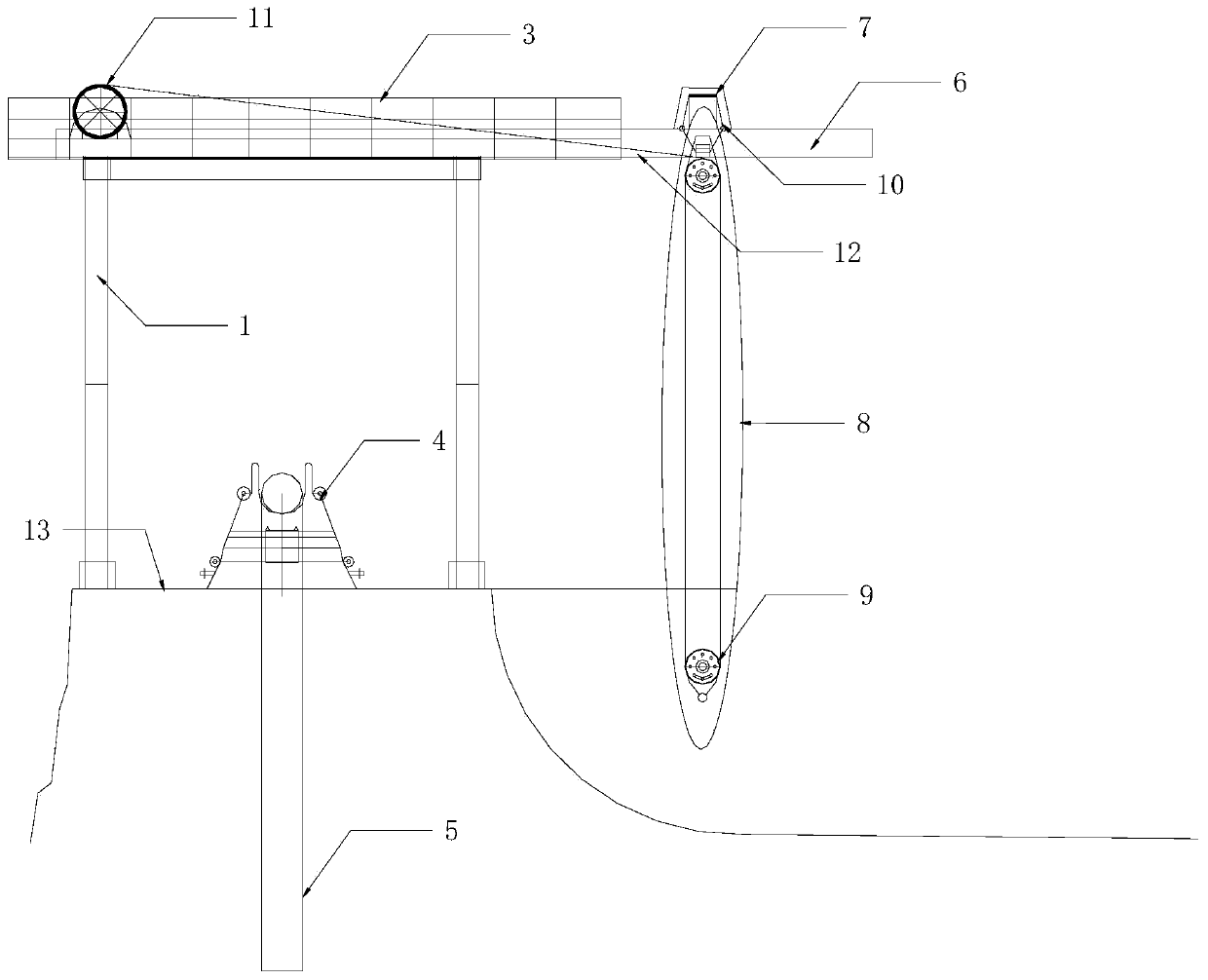 Large-span steel-concrete composite bridge large-section steel truss girder erecting system and construction method