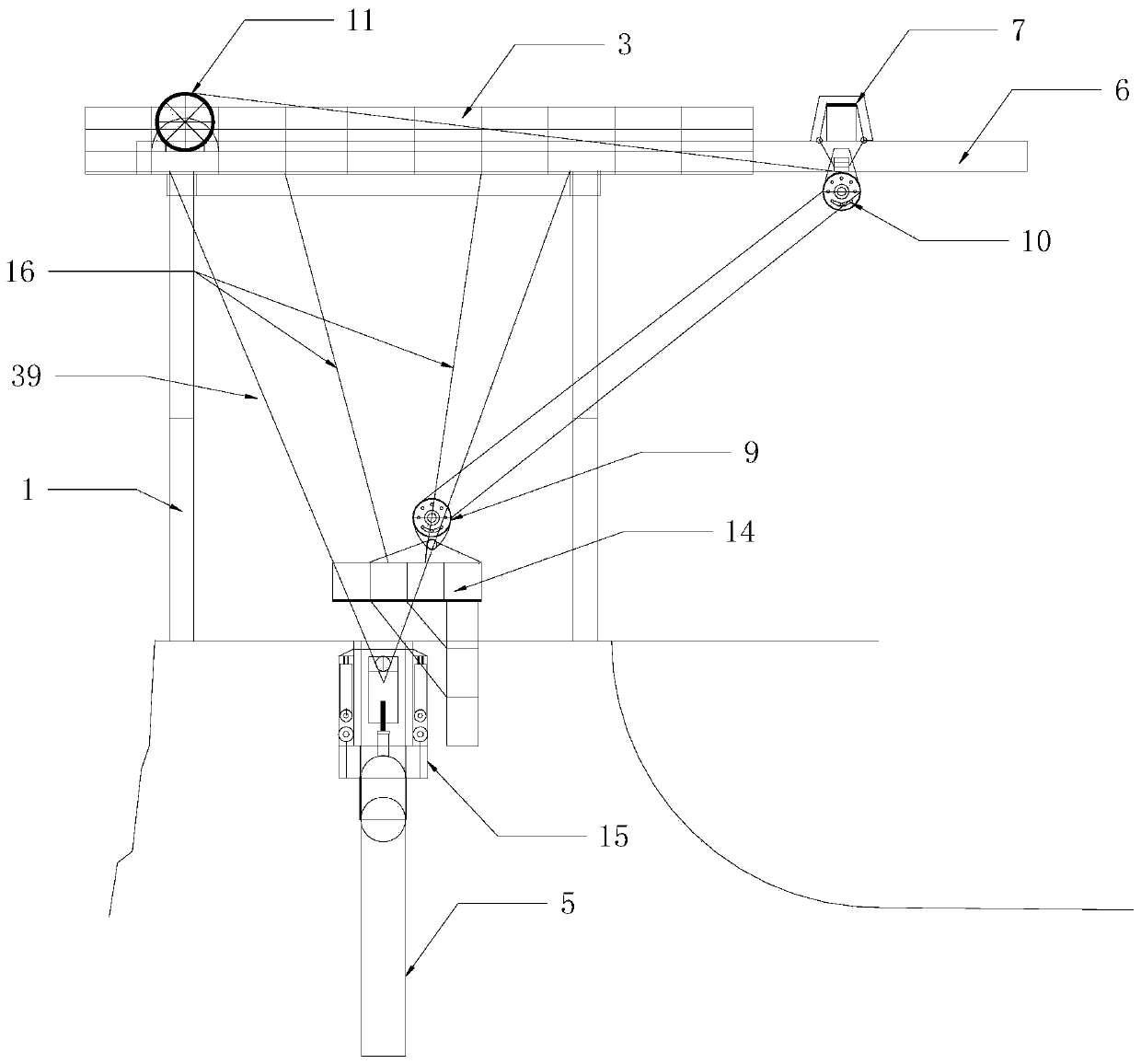 Large-span steel-concrete composite bridge large-section steel truss girder erecting system and construction method