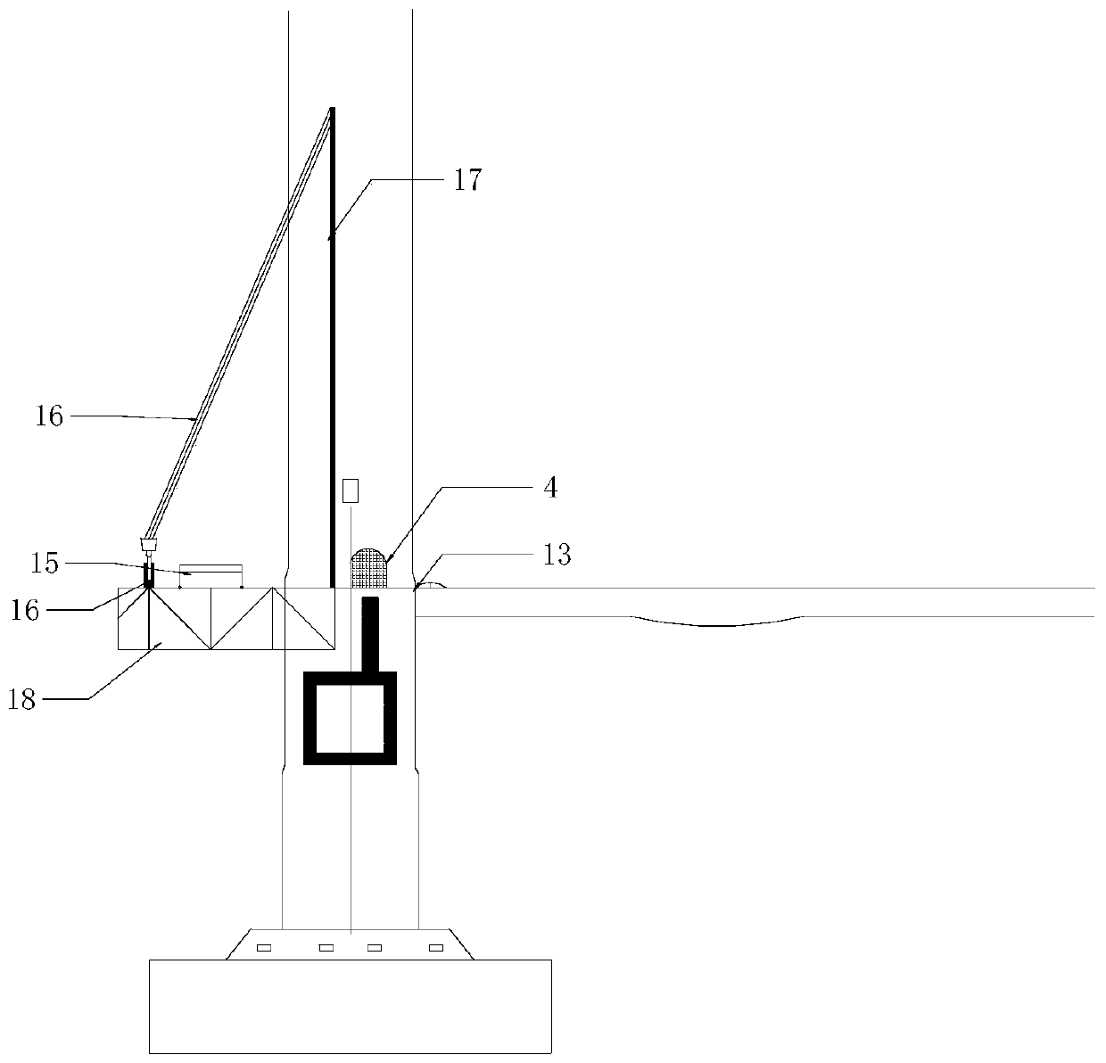 Large-span steel-concrete composite bridge large-section steel truss girder erecting system and construction method