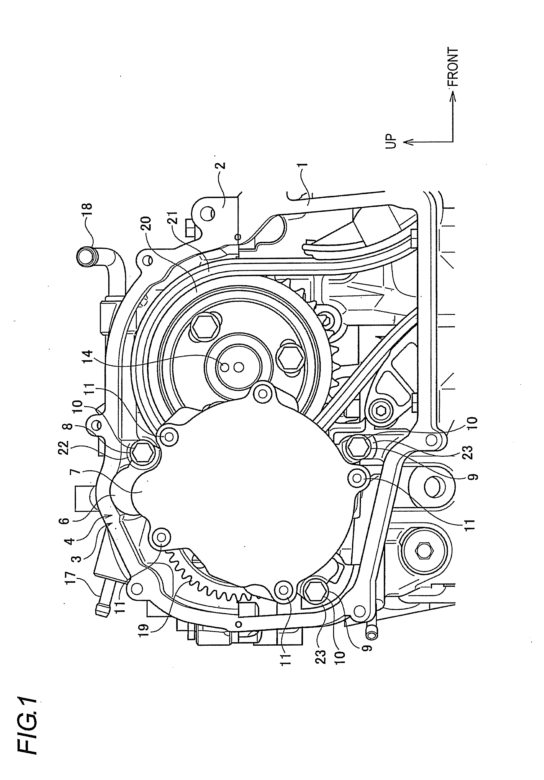 Vacuum pump mounting structure