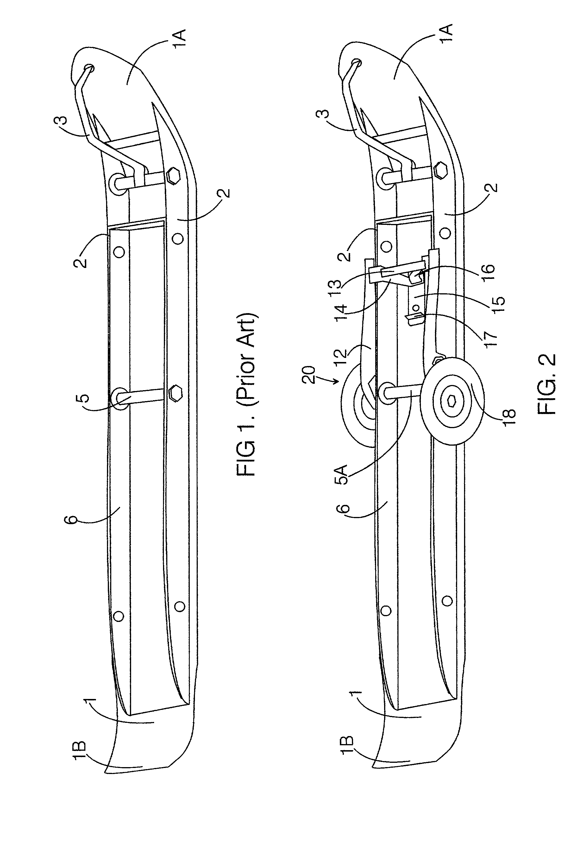 Convertible ski-supported vehicle