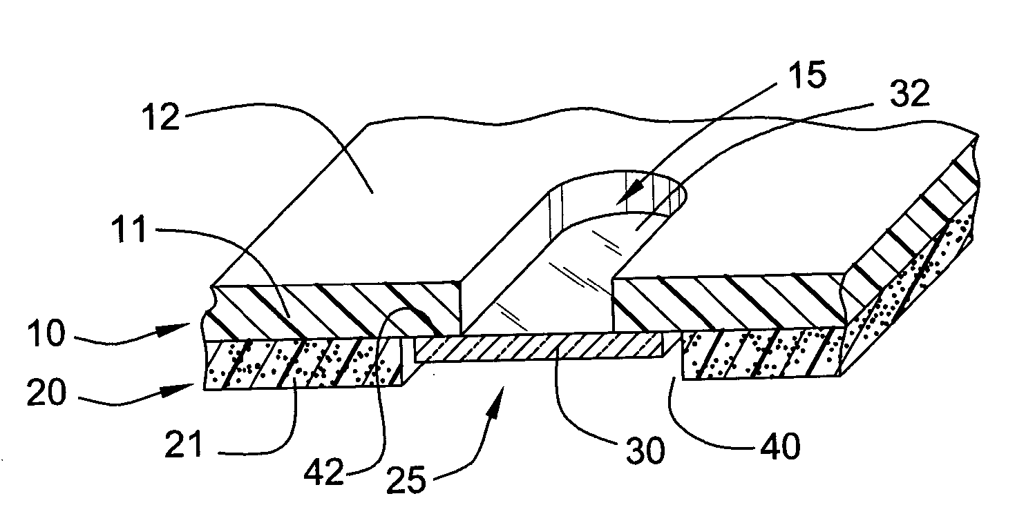 Polishing pad with recessed window