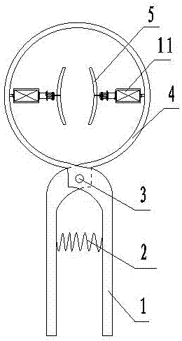 Manual auxiliary handheld push-pull electromagnet variable-diameter branch clamping electric pomelo tree girdling device