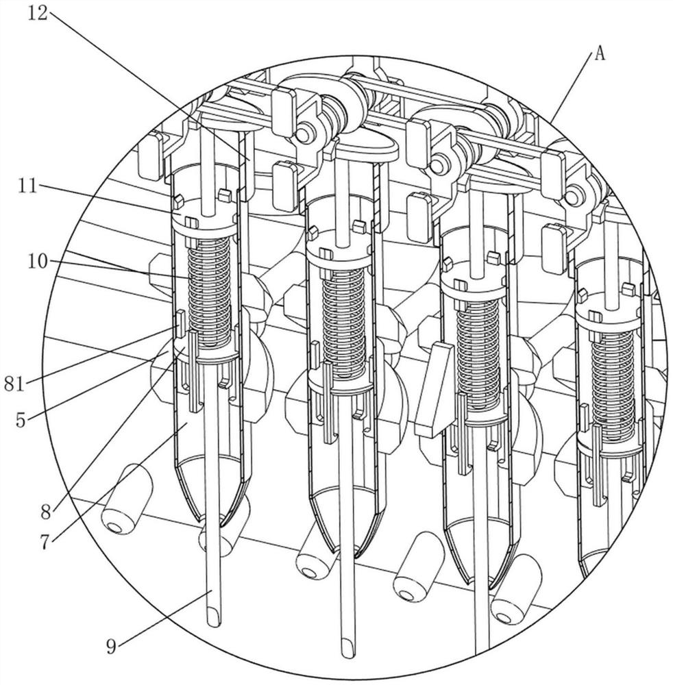 Rapid falling-off equipment for concrete cushion layer