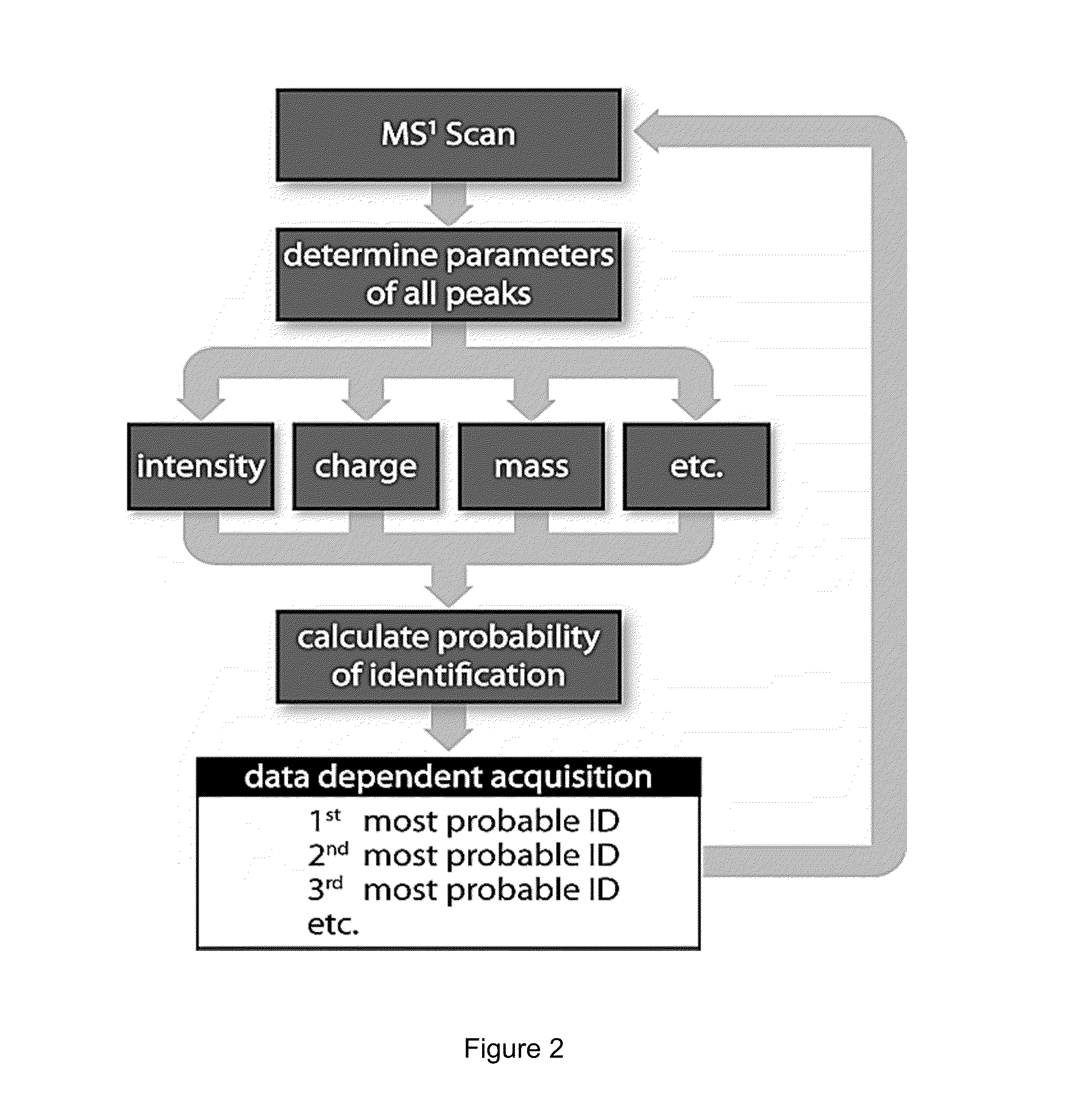 Probability-based mass spectrometry data acquisition method for increased peptide and protein identifications