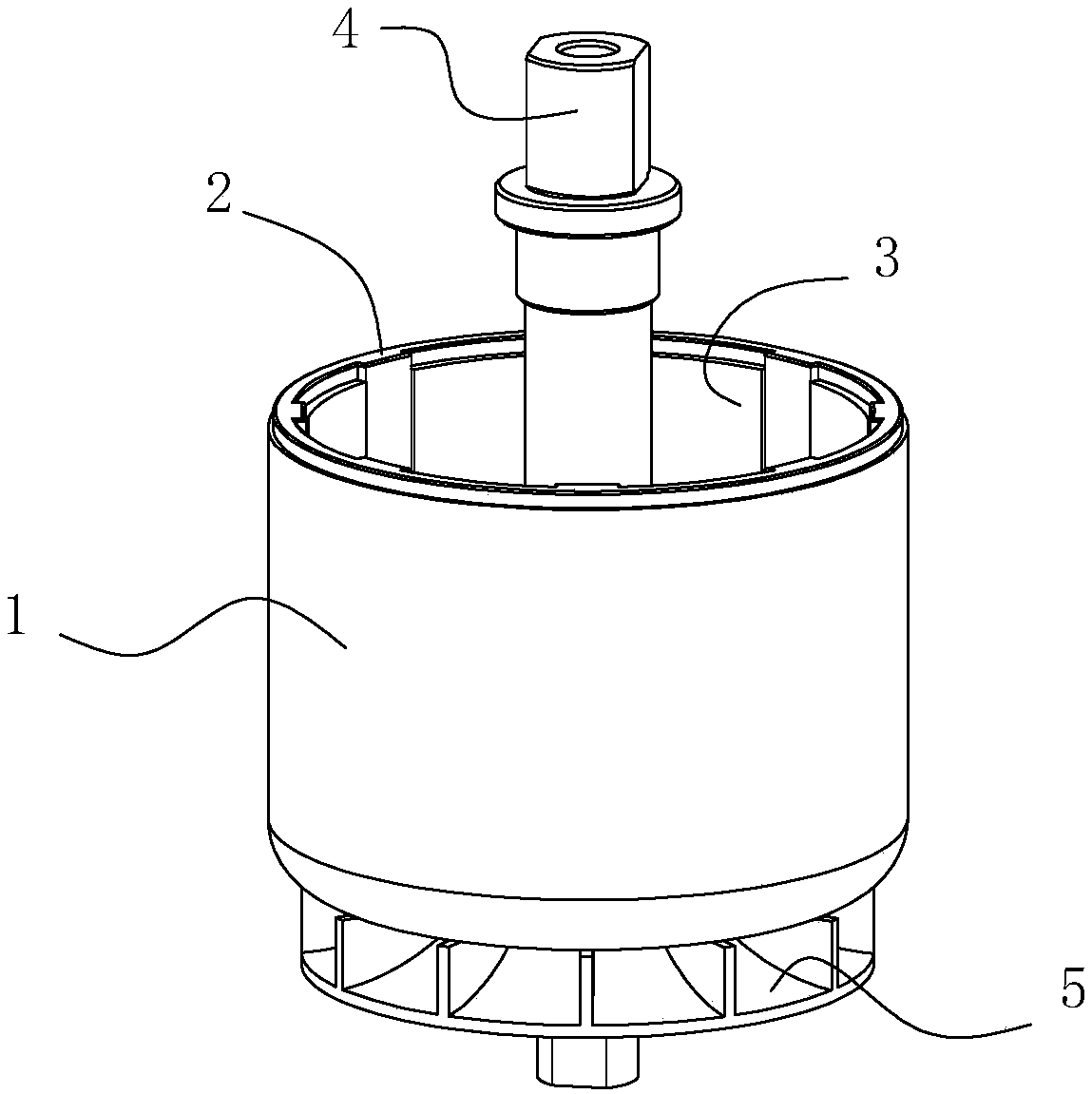 Brushless motor outer rotor assembly with simple structure