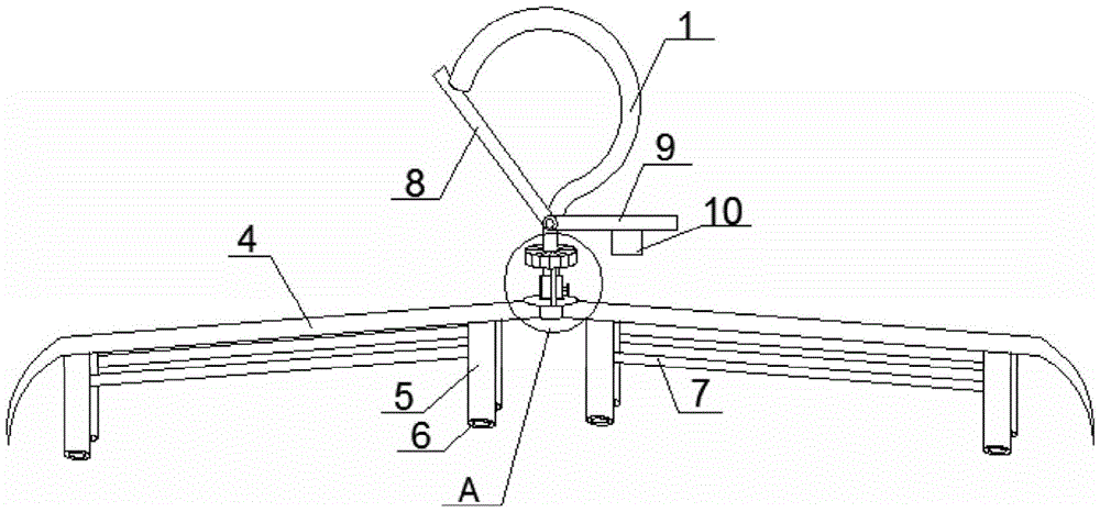 Self-adjustment type clothes hanger