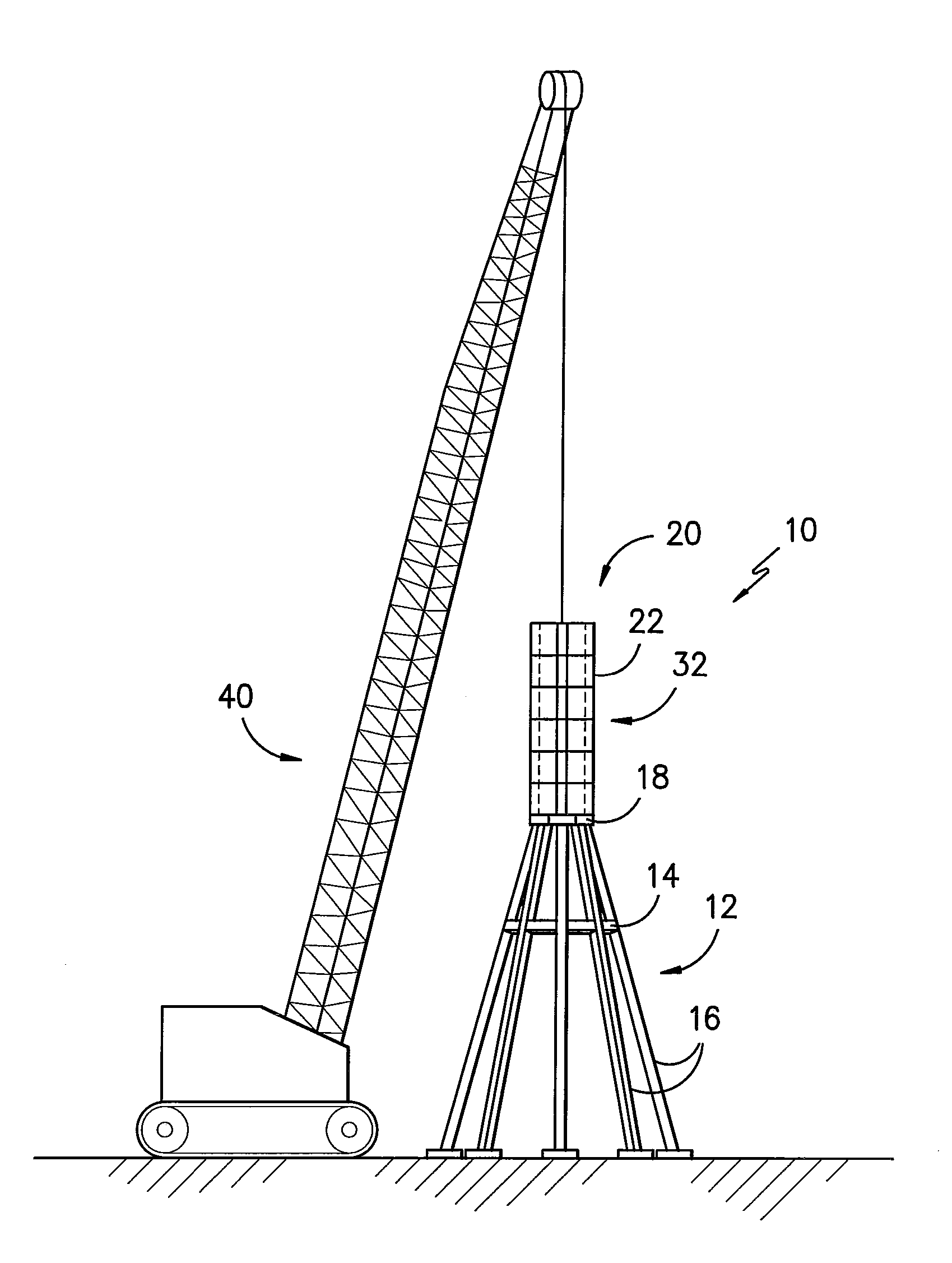 Tower erection system and method