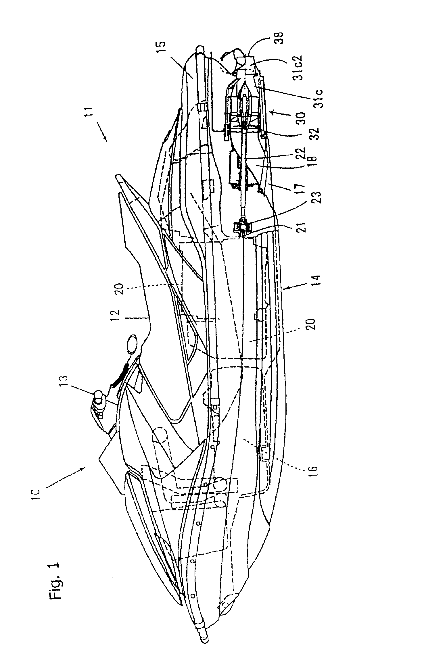 Water jet propeller apparatus for a personal watercraft