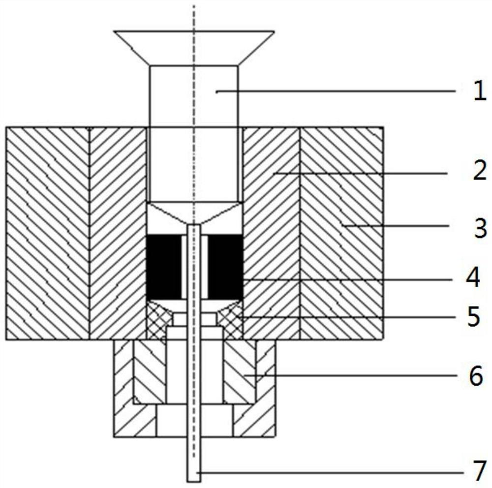 Extrusion method for SiC particle enhanced AZ91D magnesium-based composite material tubular product