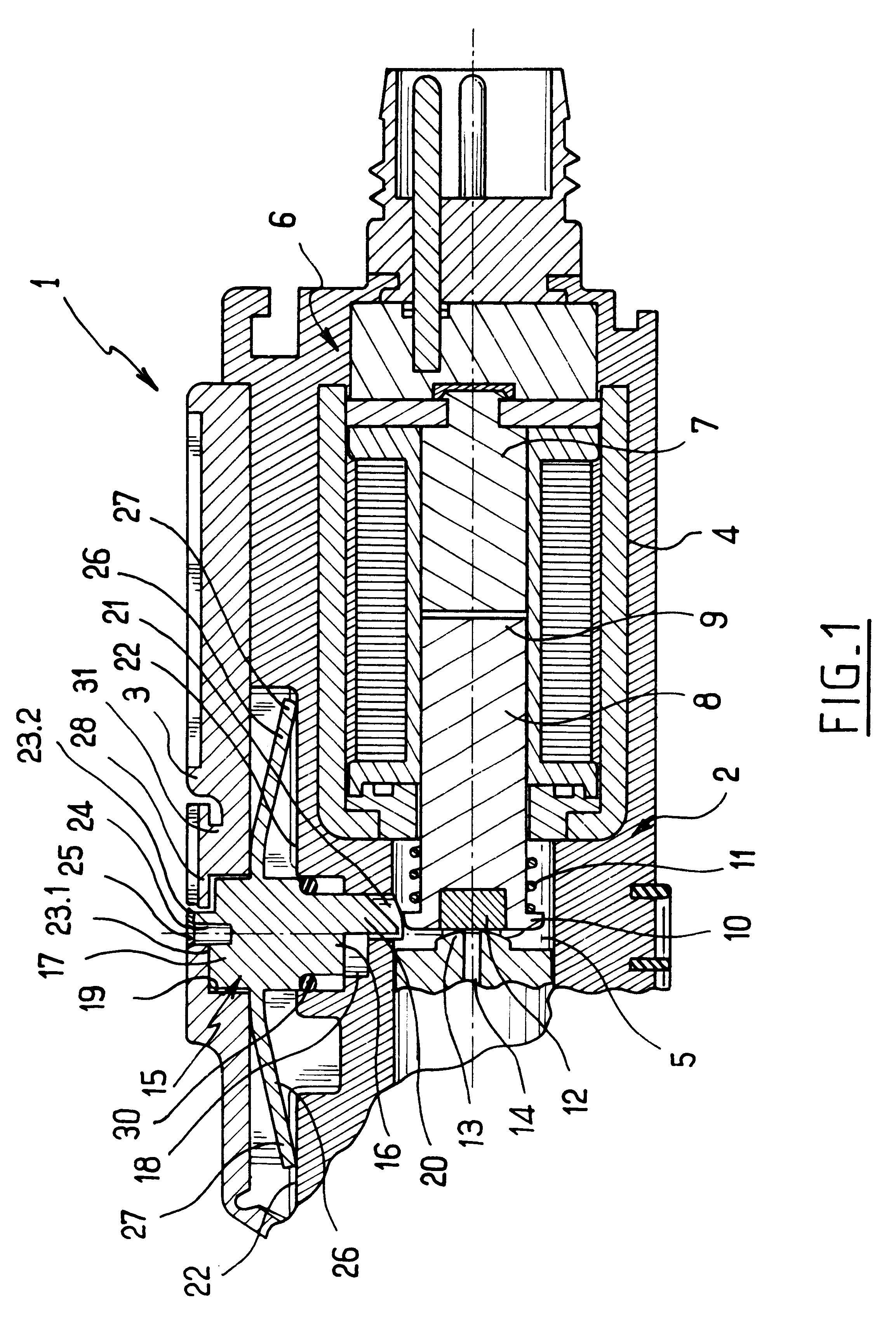 Solenoid valve with a manual control pushbutton