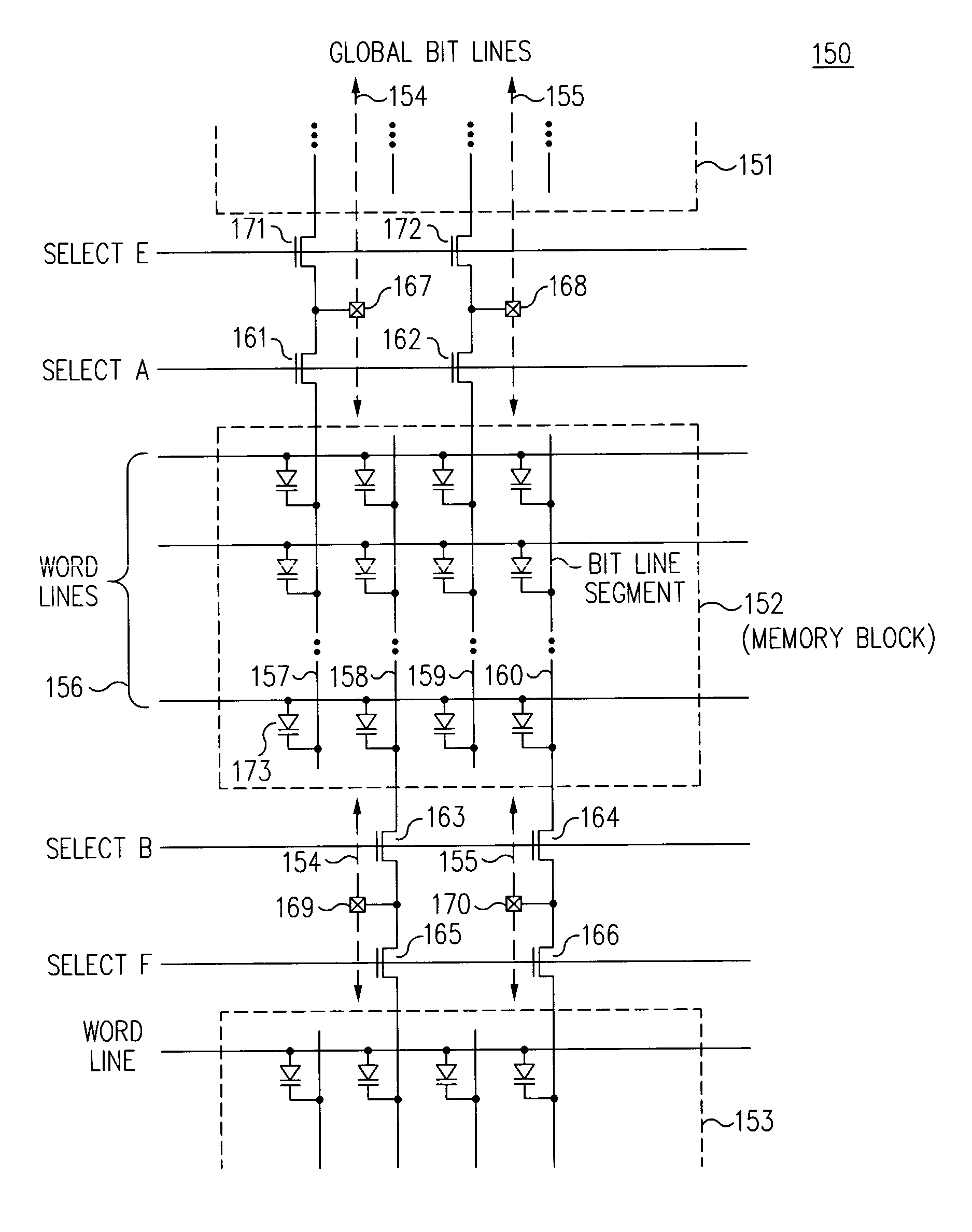 Three-dimensional memory device incorporating segmented bit line memory array