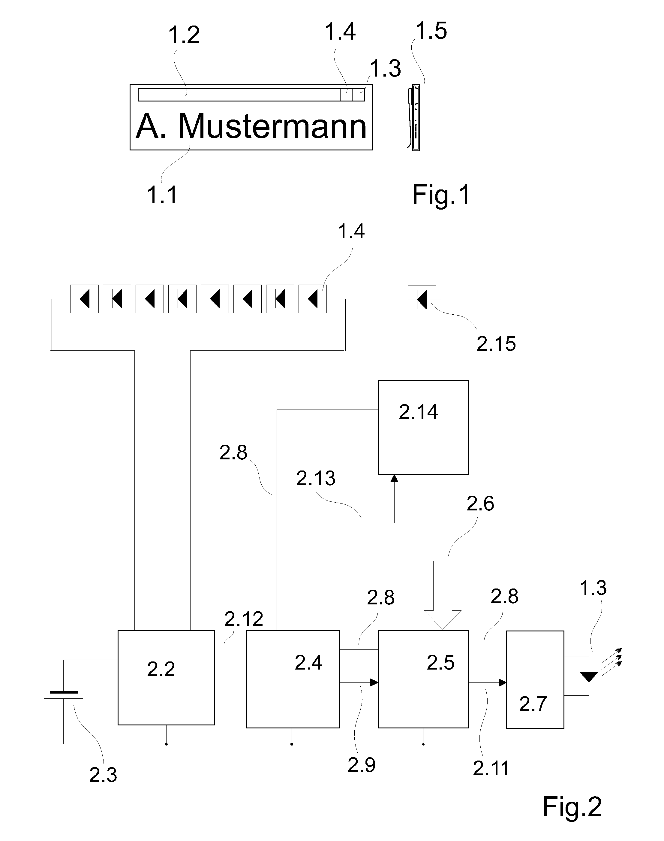 Identification element having an optical transponder