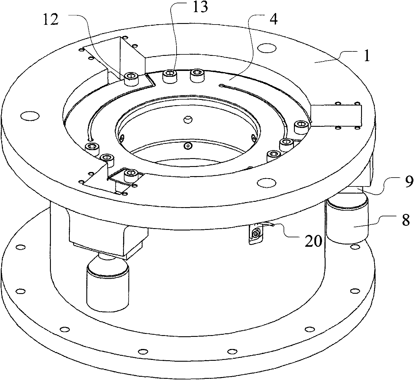 Movable optical element adjusting and positioning device