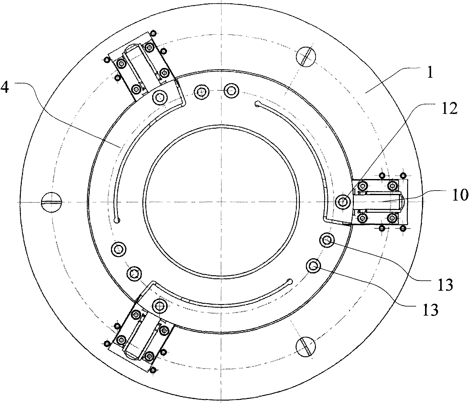 Movable optical element adjusting and positioning device