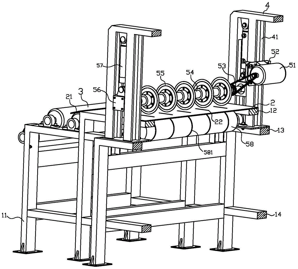 Cutting device for making mining support strips by using waste conveyor belts