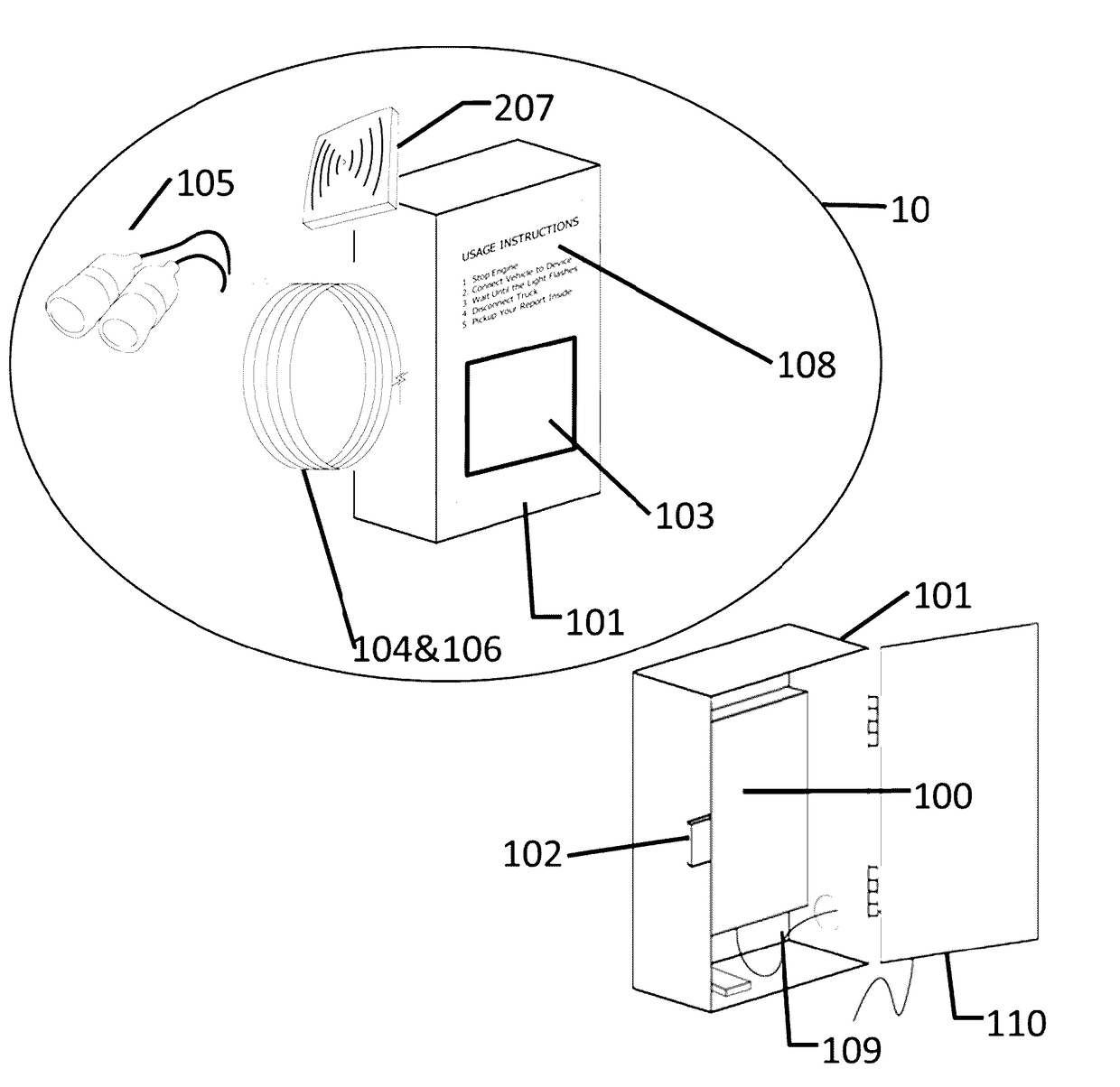 Method and apparatus for connecting to a heavy duty vehicle and performing a vehicle roadworthiness check