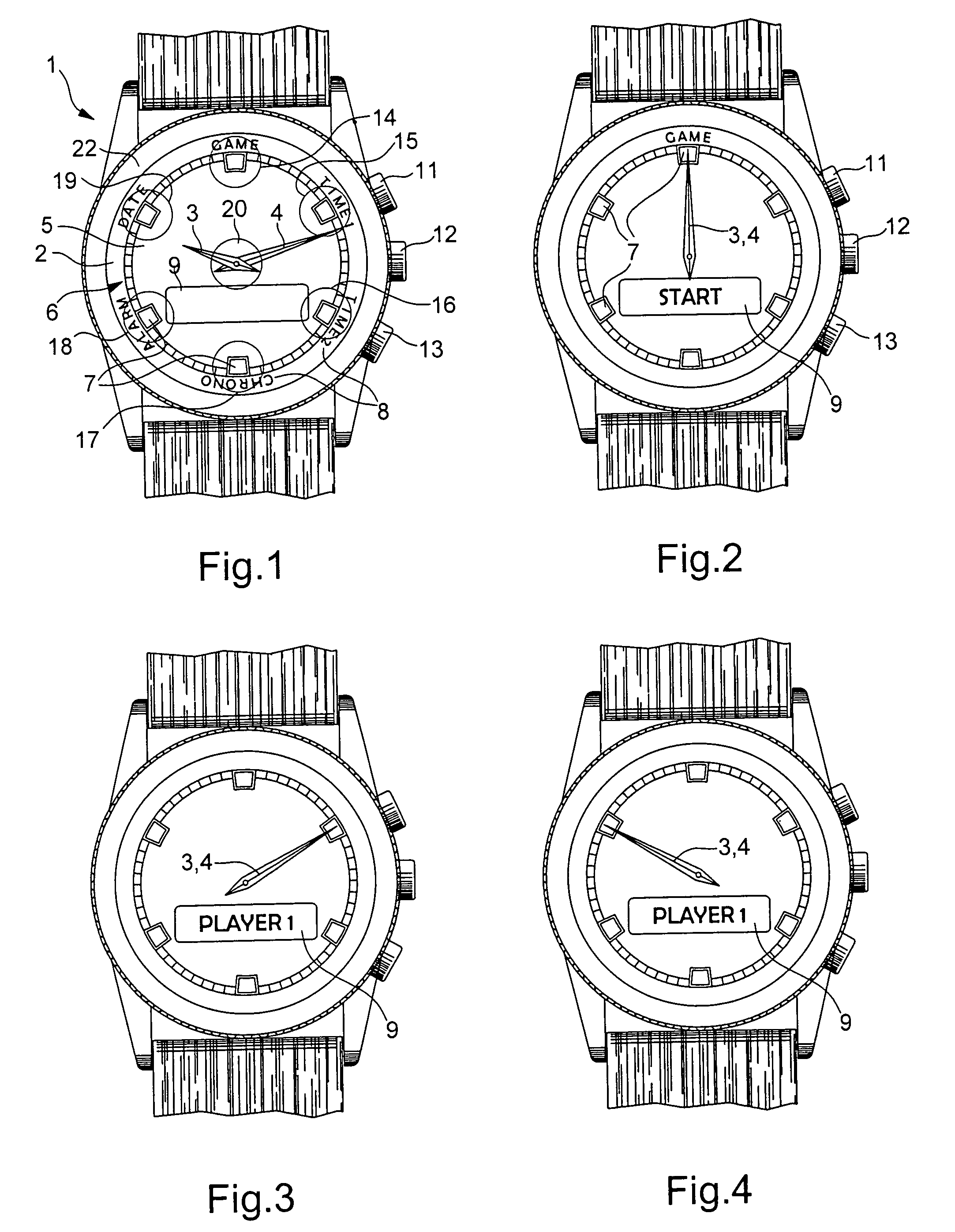 Electronic timepiece including a game mode