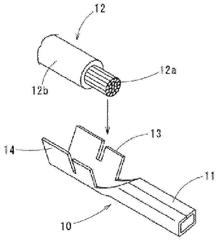 Tin-plated copper terminal material, terminal and wire end structure