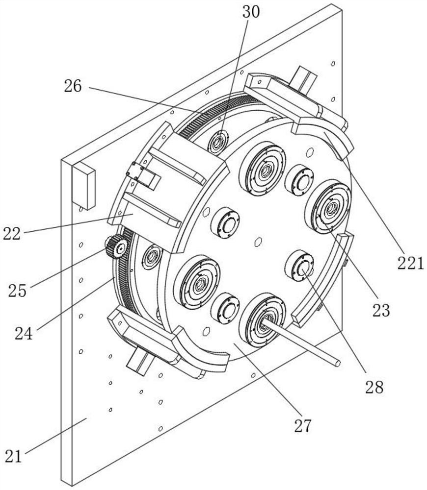 A double-chain multi-mode peeling device for copper rods