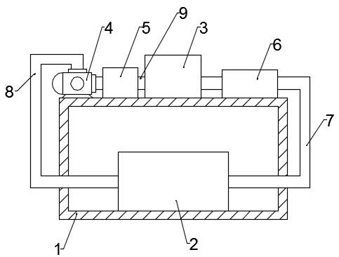 A heat dissipation and heat exchange device for a biogas generating set