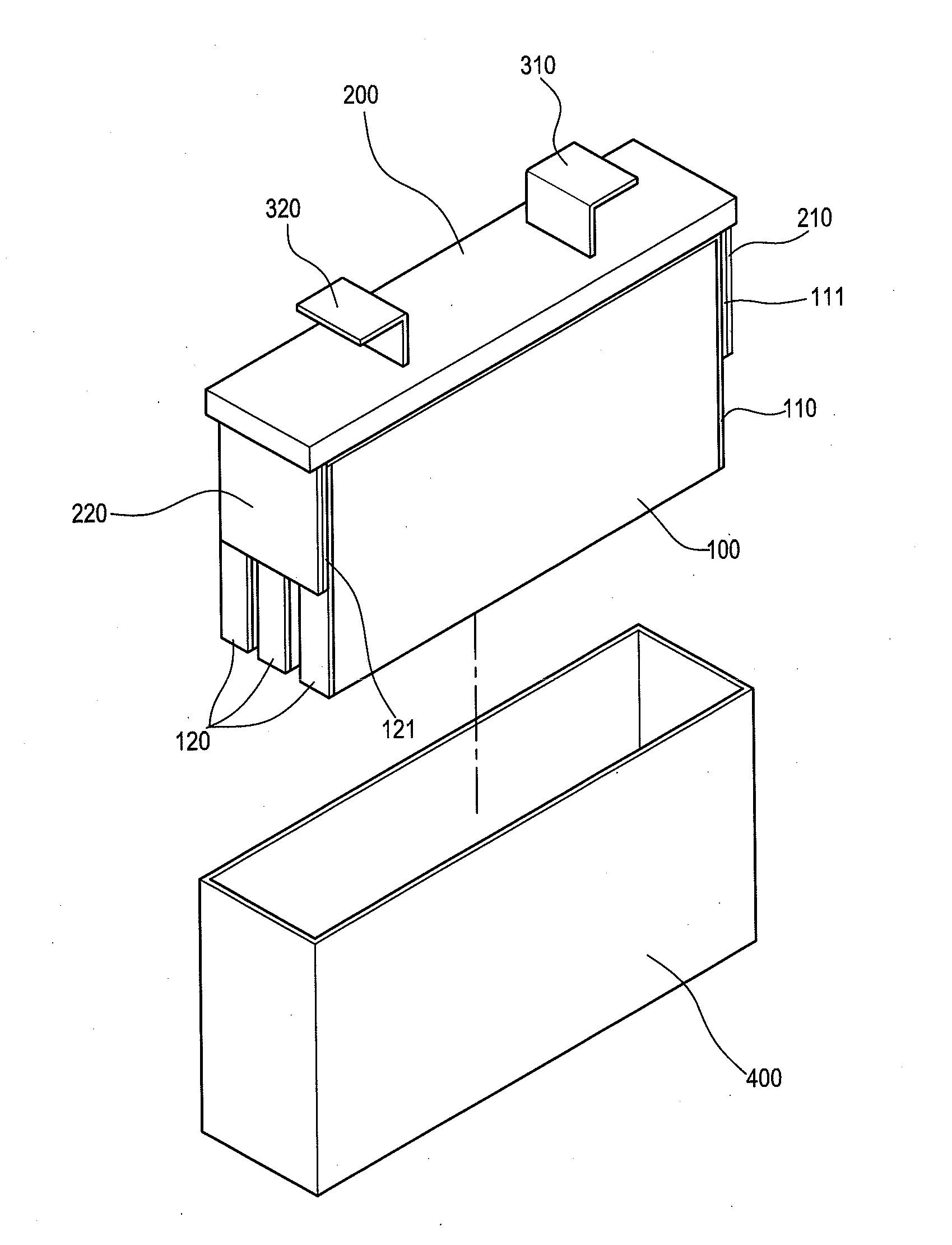 Conductive connection structure for secondary batteries